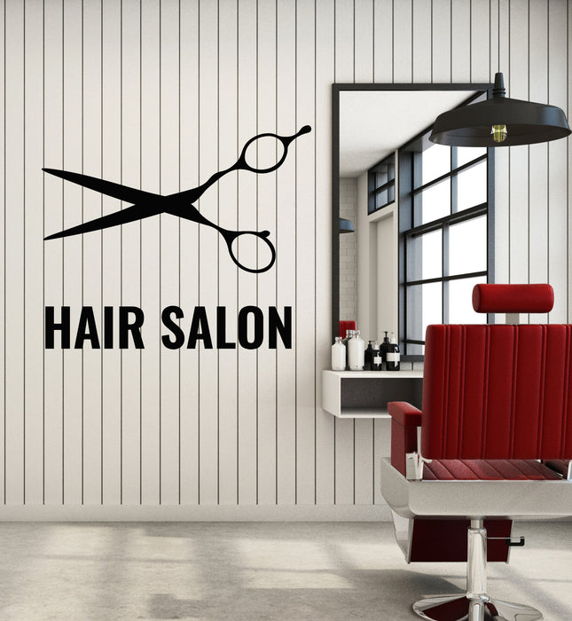 Vinyl Wall Decal Hair Tools Hairdresser Scissors Beauty Salon Stickers Mural (g6313)