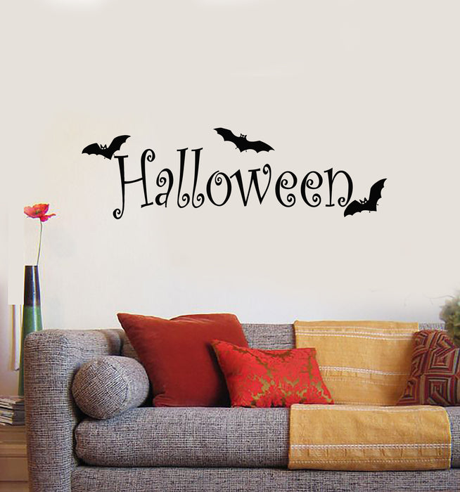 Autocollant mural en vinyle Fête d'Halloween Chauve-souris Nuit Horreur Sorcellerie Autocollants Mural (g3791)