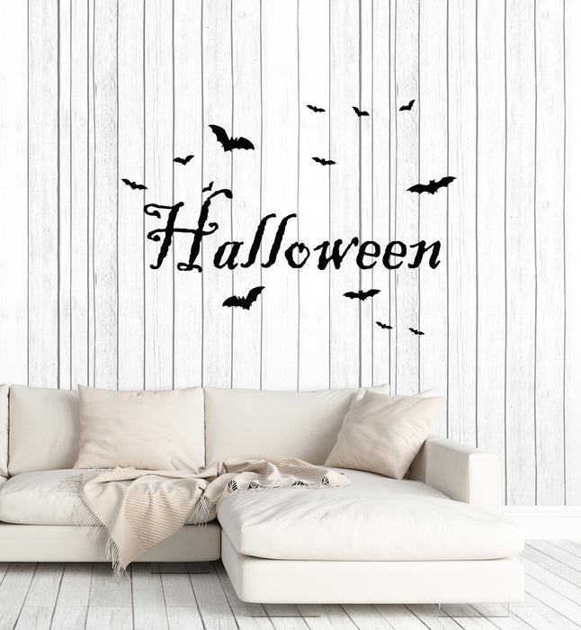 Vinyl Wall Decal Feast Day Halloween Bat Animals Night Horror Stickers Mural (g3911)