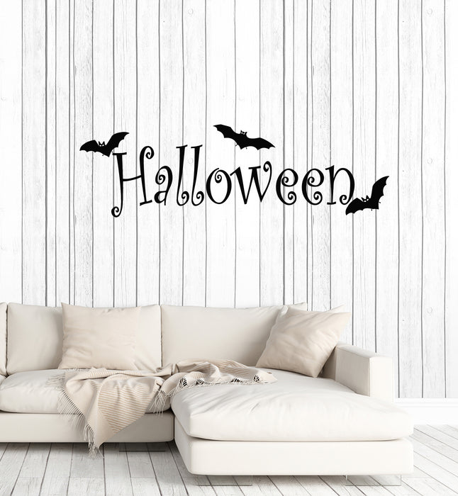 Autocollant mural en vinyle Fête d'Halloween Chauve-souris Nuit Horreur Sorcellerie Autocollants Mural (g3791)