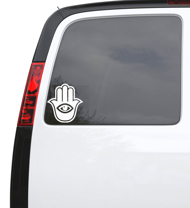 Auto Car Sticker Decal Hamsa Protective Amulet Eyes Truck Laptop Window 5" by 5.5" Unique Gift 655igc
