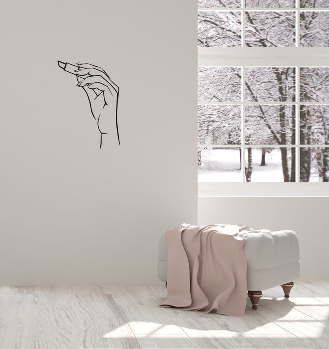 Виниловая наклейка на стену Помада Салон красоты Стиль Макияж Декор Уникальный подарок (g117)