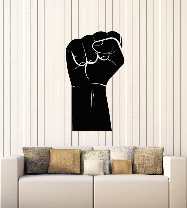 Vinyl Wall Decal Hand Fist Fitness Sports Gym Training Fight Club Stickers Mural (g4229)