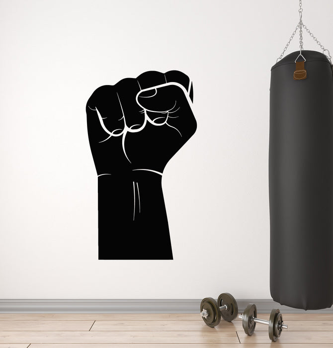 Vinyl Wall Decal Hand Fist Fitness Sports Gym Training Fight Club Stickers Mural (g4229)