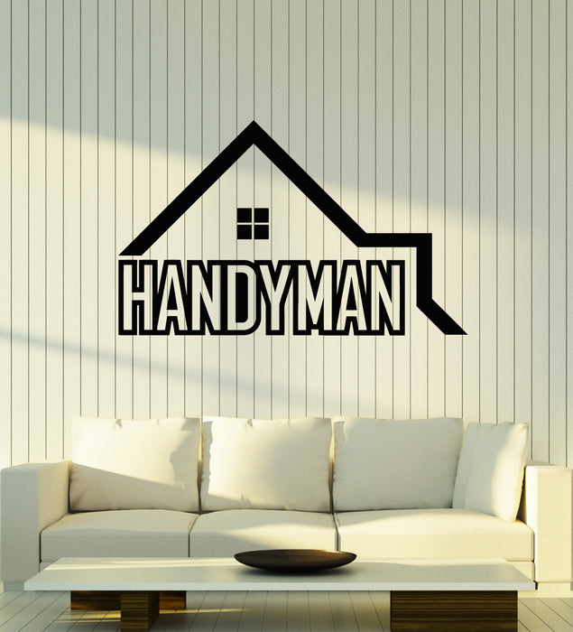 Vinyl Wall Decal Handyman Service Words Home Repair Stickers Mural (g2798)