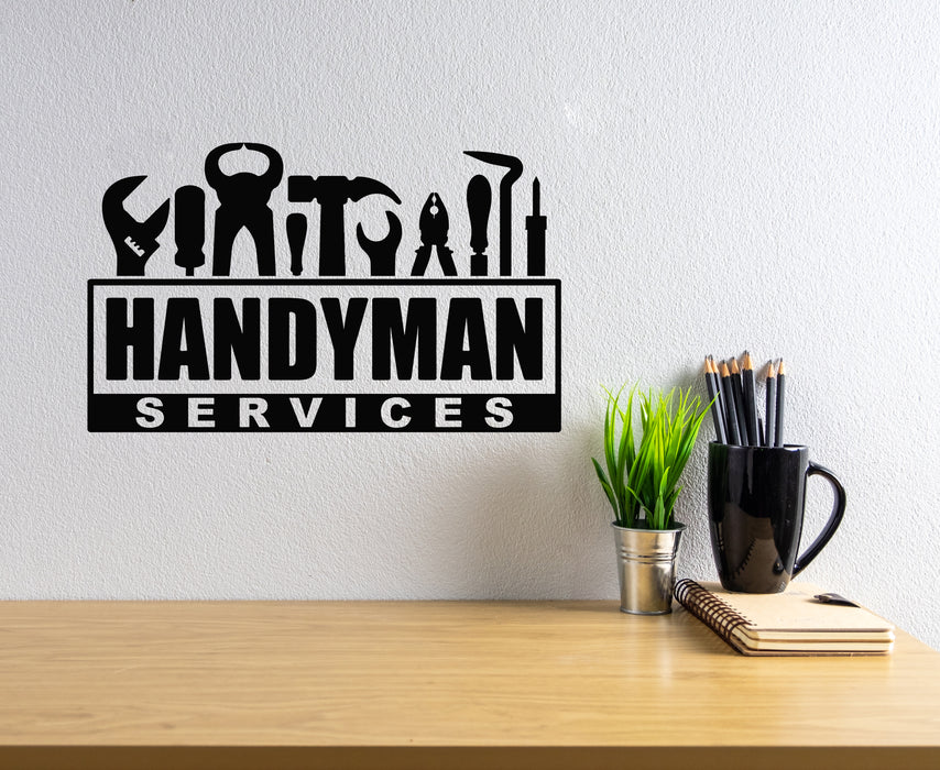 Vinyl Wall Decal Handyman Service Home Repair Hardware Store Stickers Mural (g6503)