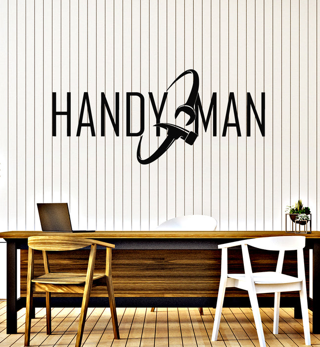 Виниловые наклейки на стену Handyman Repair Art Service Tools Hammer Stickers Mural (g6735)