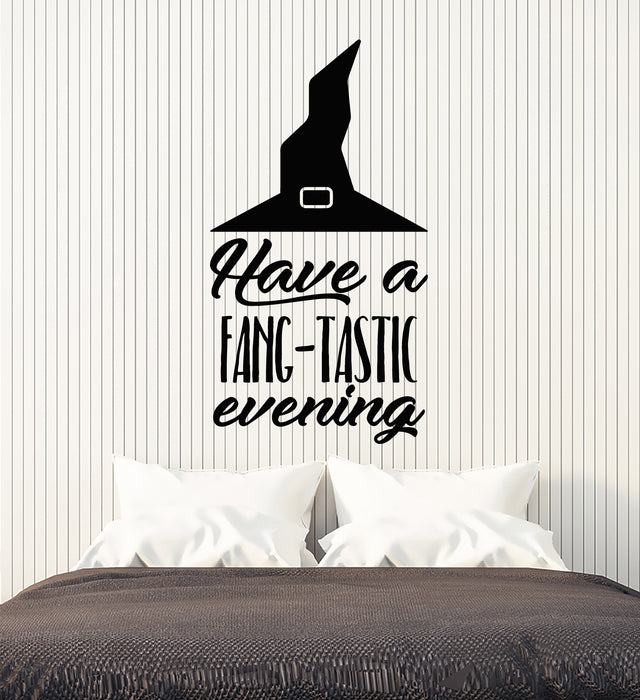 Vinyl Wall Decal Wizard Magic Fantastic Hat Halloween Phrase Quote Stickers Mural (g1087)