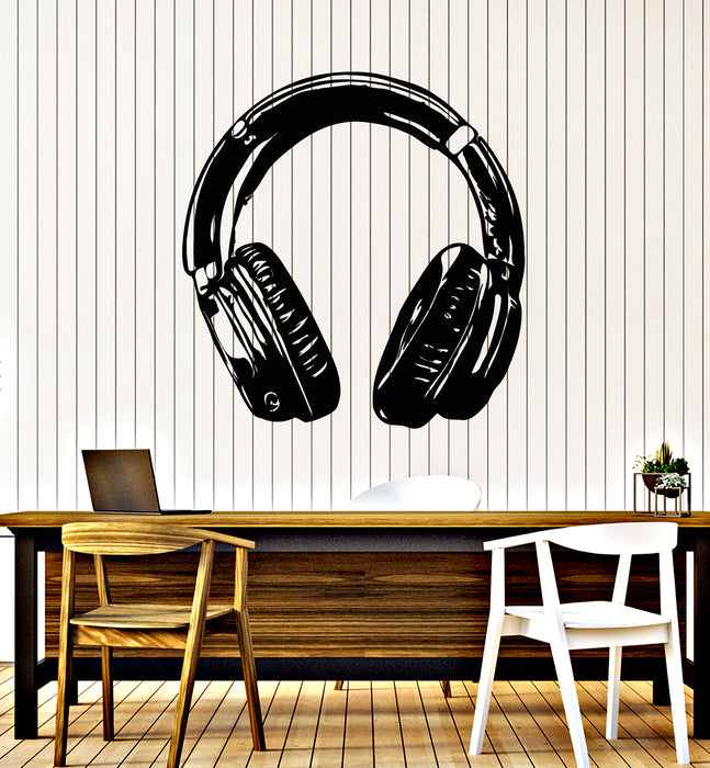 Vinyl Wall Decal Teen Room Headphones Music Song Singer Stickers Mural (g4938)