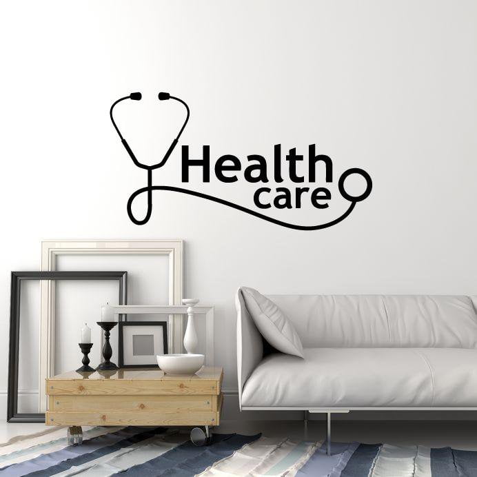 Vinyl Wall Decal Health Care Hospital Clinic Decoration Phonendoscope Stickers Mural (ig5385)