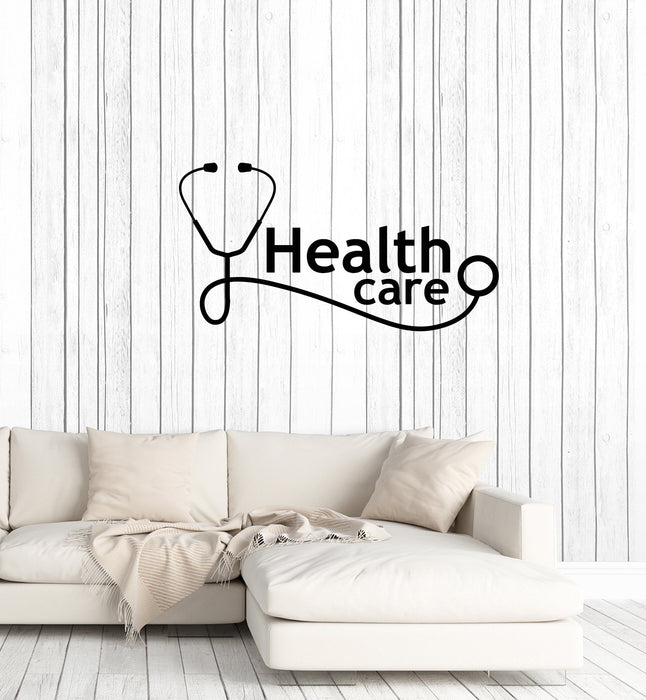 Vinyl Wall Decal Health Care Hospital Clinic Decoration Phonendoscope Stickers Mural (ig5385)
