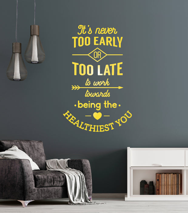 Vinyl Wall Decal Healthy Quote Saying Inspire Health Medical Office Decor Stickers Mural (ig5602)