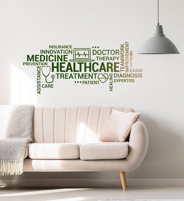Vinyl Wall Decal Healthcare Doctor Therapy Medicine Clinic Medical Stickers Mural (ig6289)