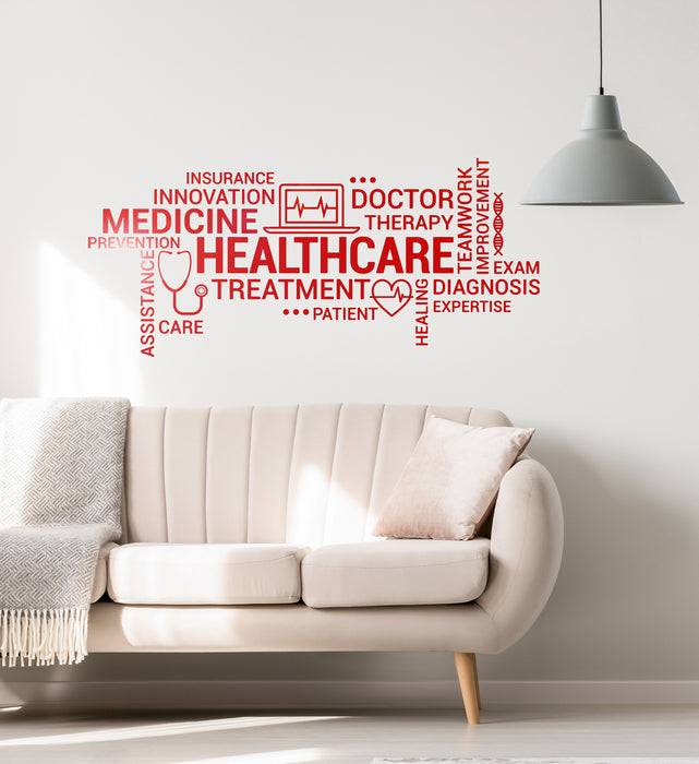Vinyl Wall Decal Healthcare Doctor Therapy Medicine Clinic Medical Stickers Mural (ig6289)