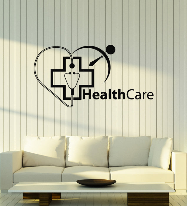 Vinyl Wall Decal Health Care Diagnostic Center Pulse Medicine Stickers Mural (g7619)