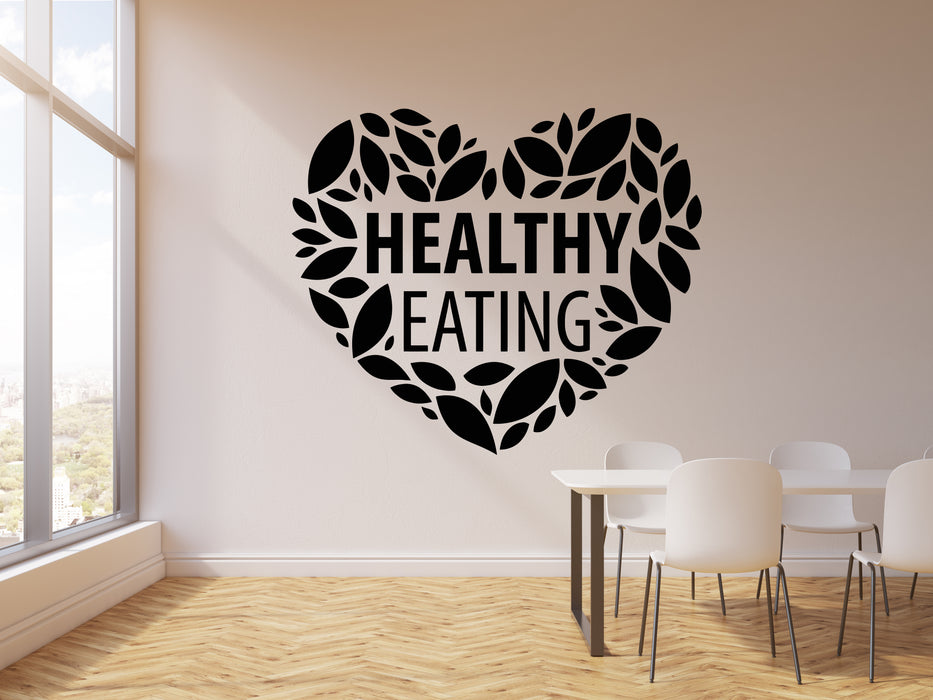 Виниловые наклейки на стену Любовь Здоровое питание Кухня Органическая еда Диета Наклейки Фреска (g1950)
