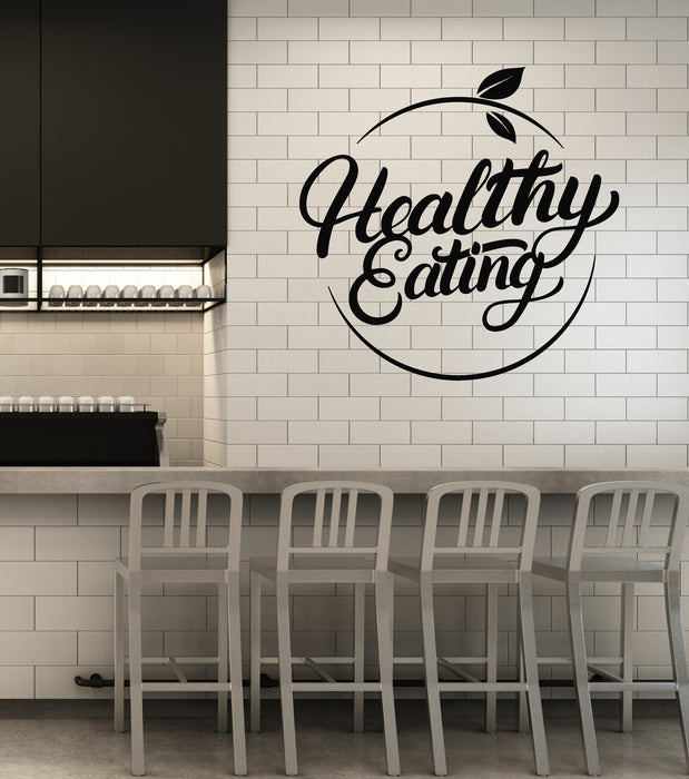 Vinyl Wall Decal Healthy Eating Diet Organic Food Dining Room Stickers Mural (g1701)