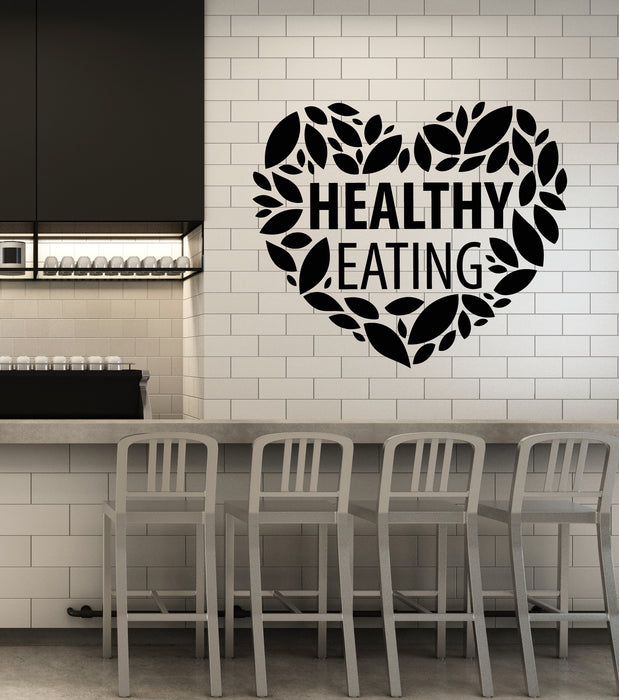 Виниловые наклейки на стену Любовь Здоровое питание Кухня Органическая еда Диета Наклейки Фреска (g1950)