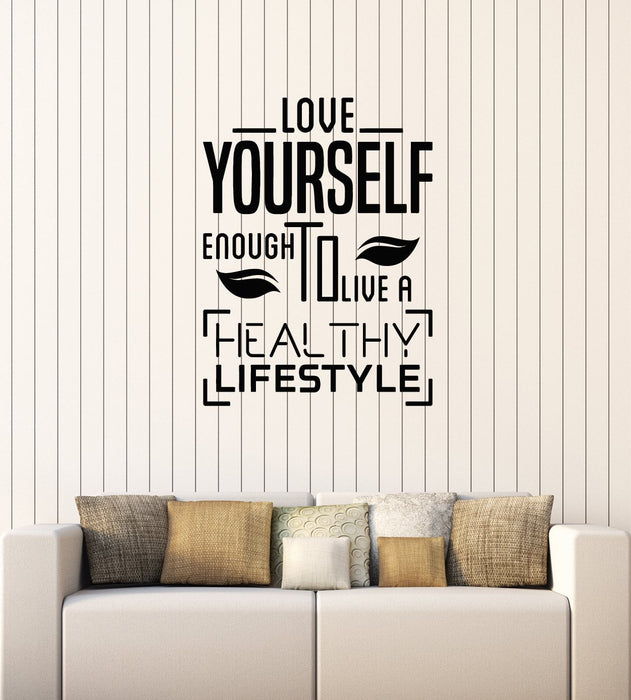 Vinyl Wall Decal Healthy Lifestyle Quote Diet Health Inspire Medical Office Stickers Mural (ig5593)