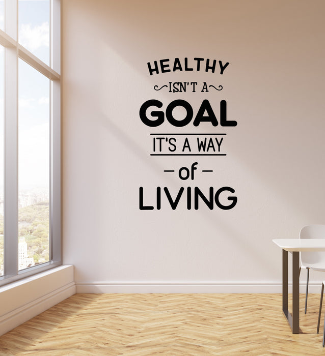 Vinyl Wall Decal Healthy Lifestyle Living Quote Medical Office Interior Art Stickers Mural (ig5708)