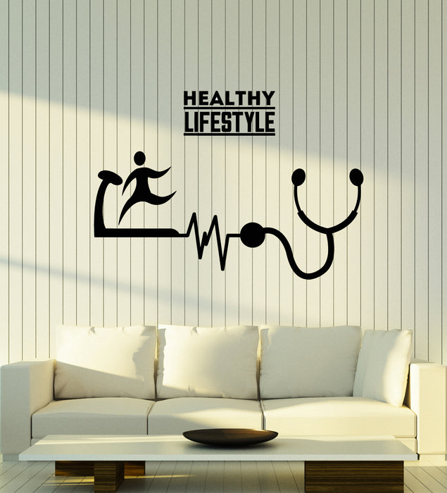 Vinyl Wall Decal Healthy Lifestyle Motivation Health Cardio Training Stickers Mural (g1895)