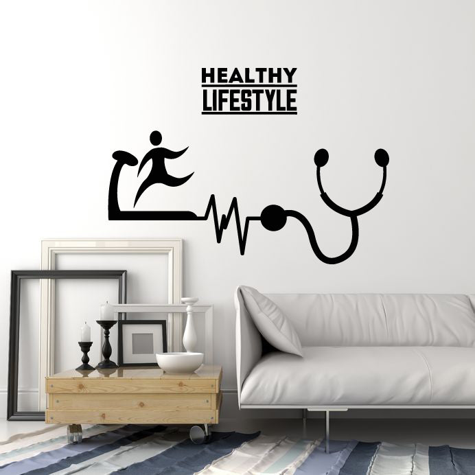 Vinyl Wall Decal Healthy Lifestyle Motivation Health Cardio Training Stickers Mural (g1895)
