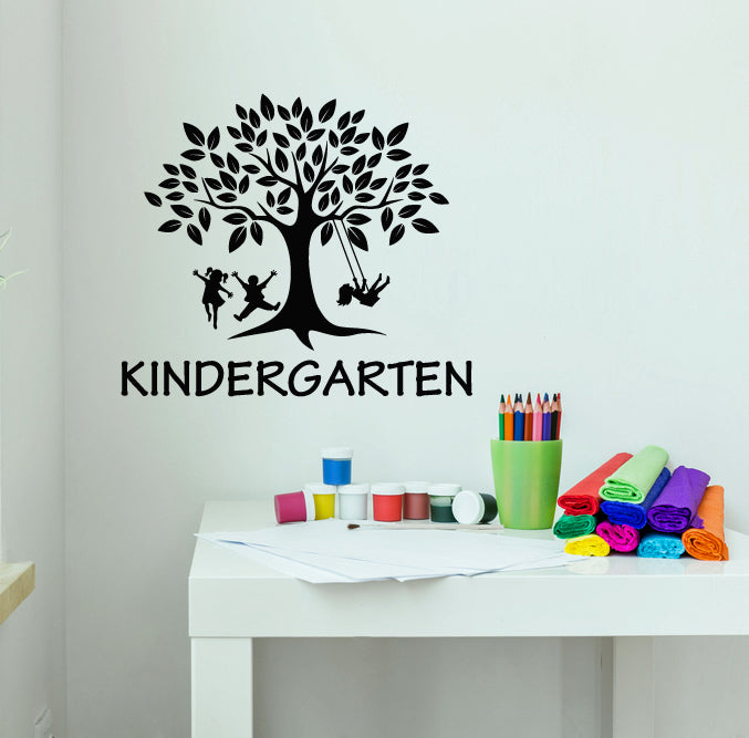 Vinyl Wall Decal Kindergarten Children Decor Nursery Tree Stickers Mural (g8342)