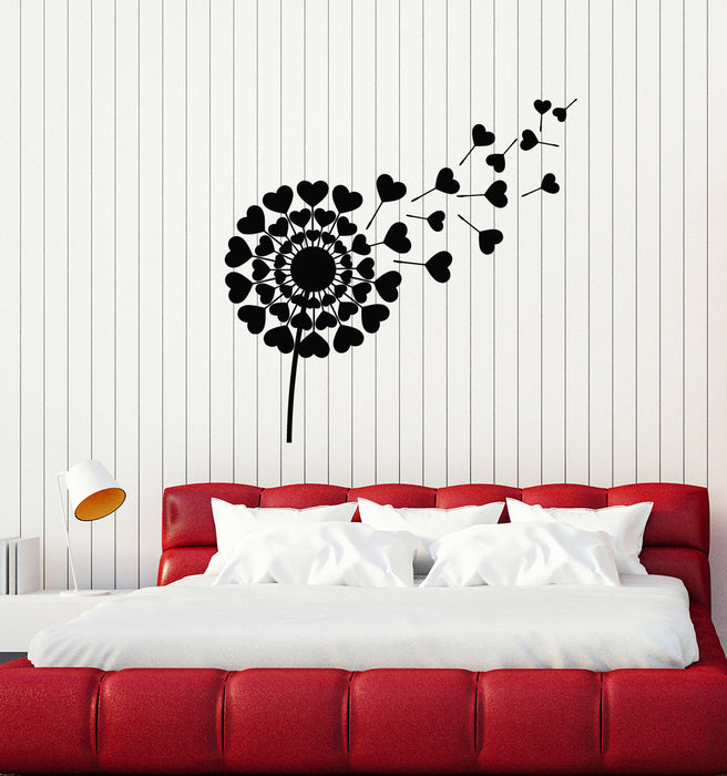 Vinyl Wall Decal Dandelion Heart Patterns Love Romance Decor Stickers Mural (g1631)