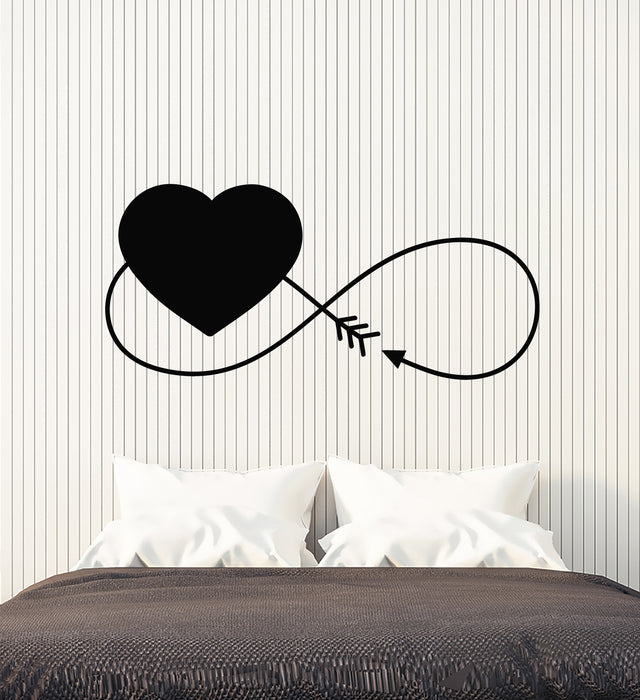 Vinyl Wall Decal Heart Arrow Symbol Infinity Fall In Love Romantic Stickers Mural (g2375)
