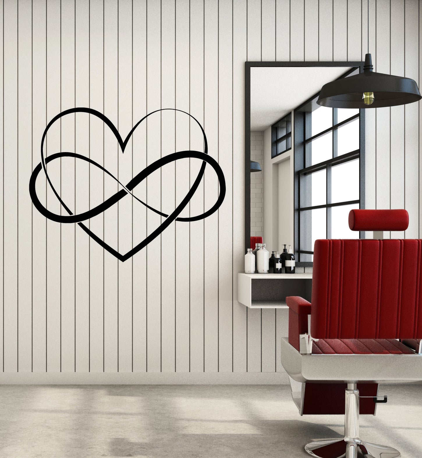Vinyl Wall Decal Forever Heart Infinity Symbol Love Romance Decor Stic ...