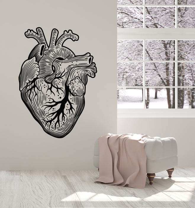 Vinyl Wall Decal Anatomical Heart Beat Hospital Clinic Decor Stickers Mural (g6006)