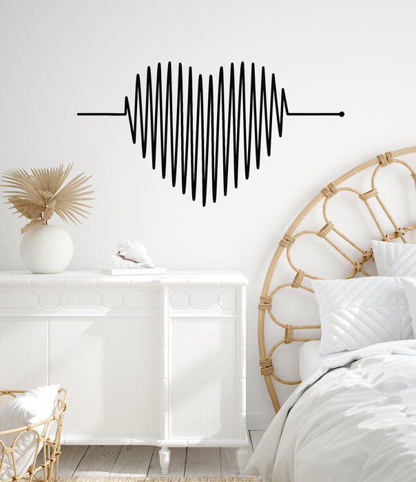 Виниловые наклейки на стену Heartbeat Cardio Romance Art Большие наклейки в виде сердца (g6609)