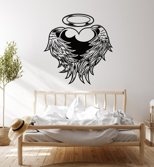 Vinyl Wall Decal Heart Love Angel Romance Bedroom Art Stickers Mural (g6782)