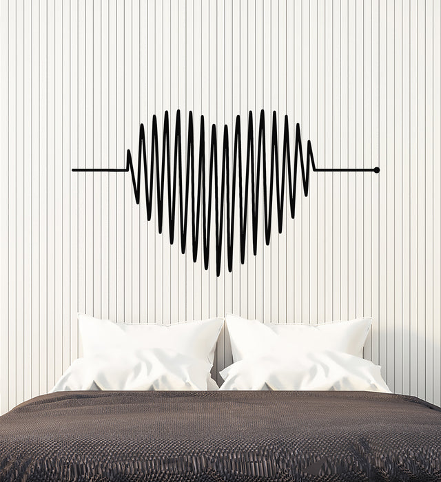 Виниловые наклейки на стену Heartbeat Cardio Romance Art Большие наклейки в виде сердца (g6609)