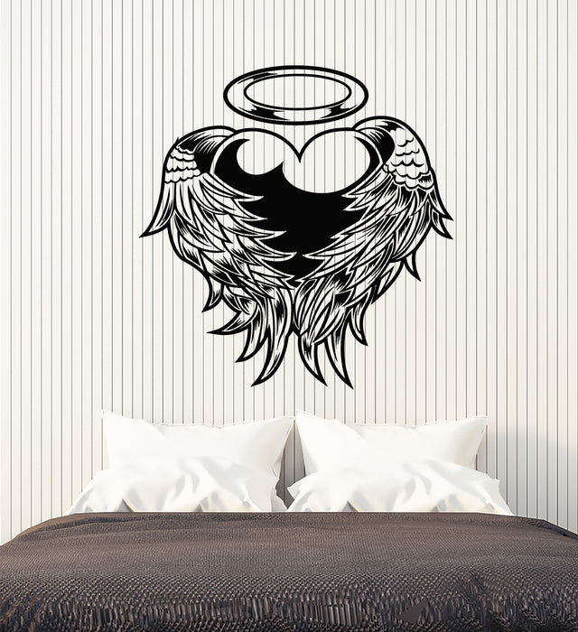 Vinyl Wall Decal Heart Love Angel Romance Bedroom Art Stickers Mural (g6782)