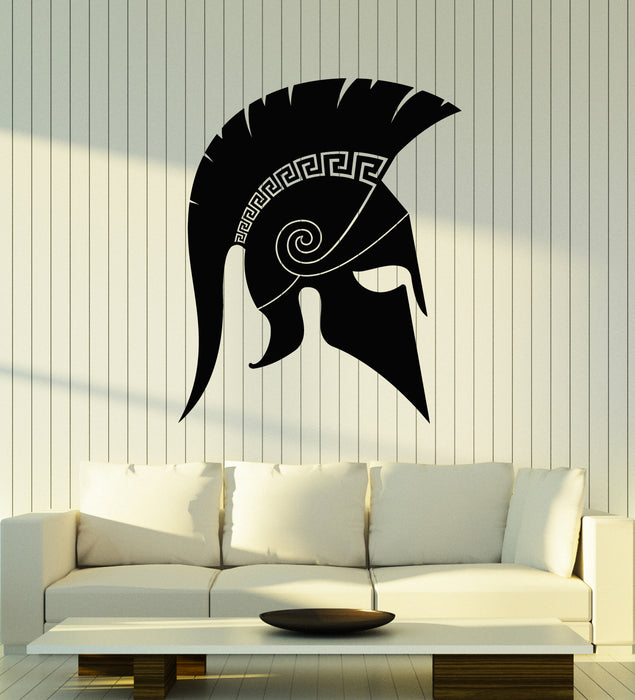 Vinyl Wall Decal Greek Warrior Helmet Ancient Greece Museum Stickers Mural (g2137)