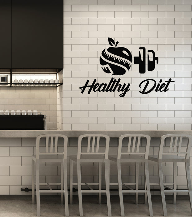 Vinyl Wall Decal Healthy Diet Lifestyle Organic Fruits Food Eating Stickers Mural (g3732)
