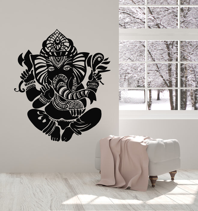 Vinyl Wall Decal Ganesha Indian Symbol Hinduism Deity God Stickers Mural (g6399)