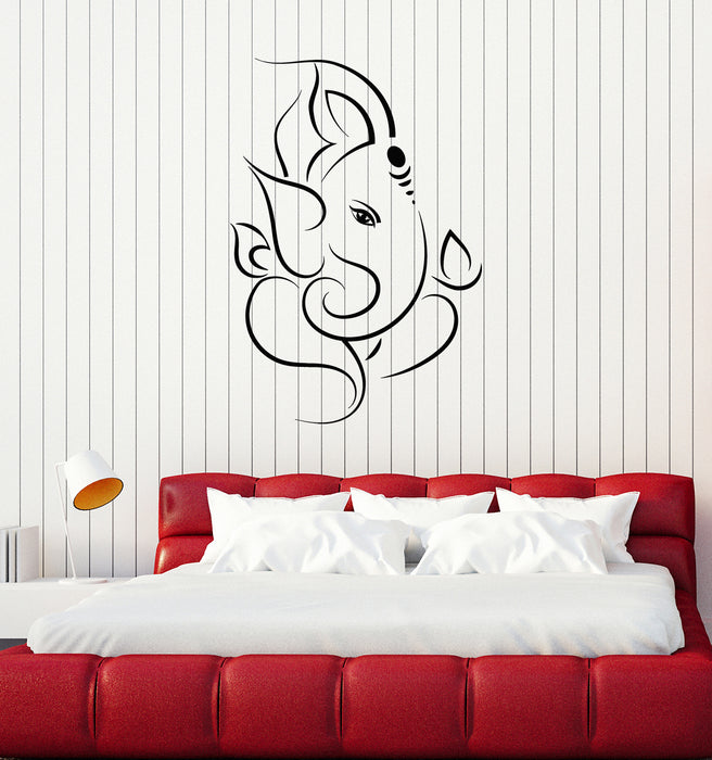 Vinyl Wall Decal Hinduism Hindu Abstract God Ganesha Elephant Stickers Mural (g7046)