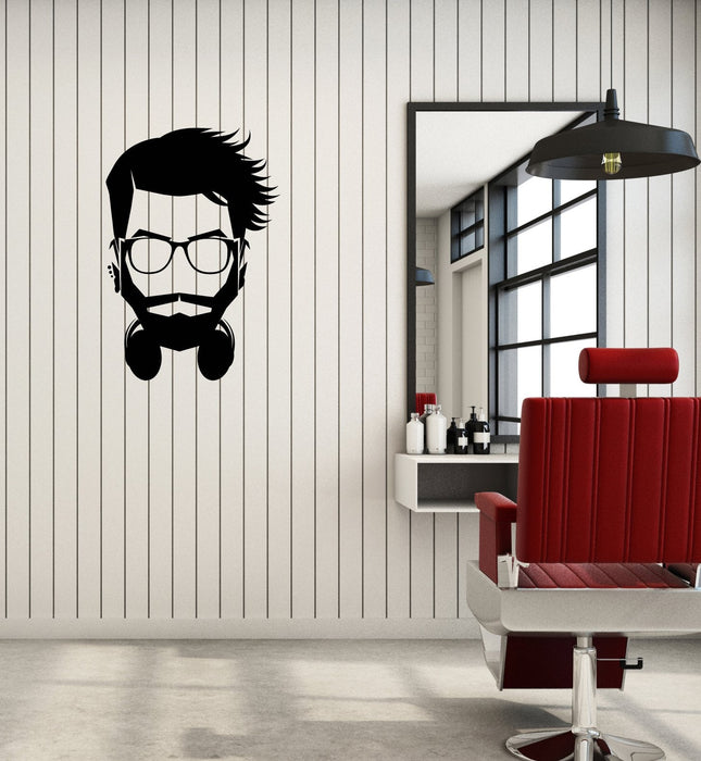 Vinyl Decal Wall Sticker Hipster Geek Headphones Decor Unique Gift (g061)