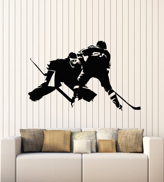 Виниловые наклейки на стену хоккеисты игра спорт спортсмен наклейки фреска (g3038)
