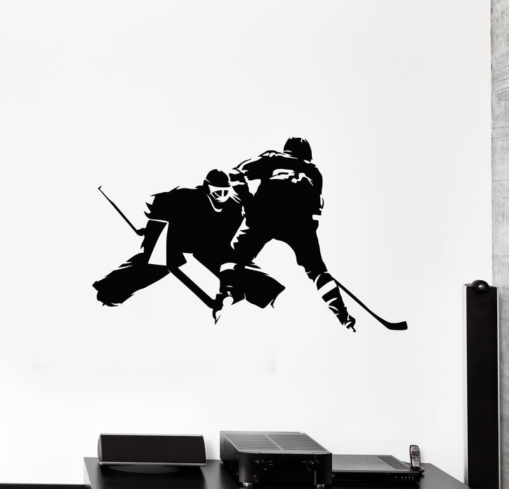 Виниловые наклейки на стену хоккеисты игра спорт спортсмен наклейки фреска (g3038)