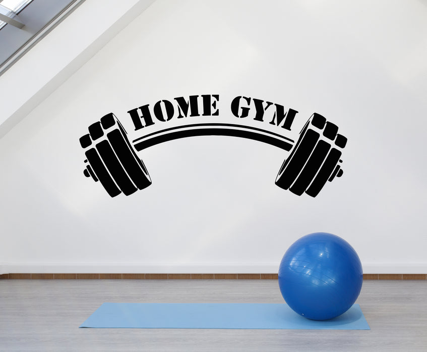 Vinyl Wall Decal Home Gym Barbell Fitness Lifestyle Sport Club Stickers Mural (g5482)