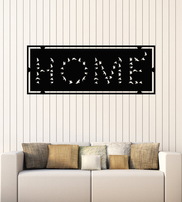 Vinyl Wall Decal Lettering Home Interior Birds Patterns House Stickers Mural (g7708)