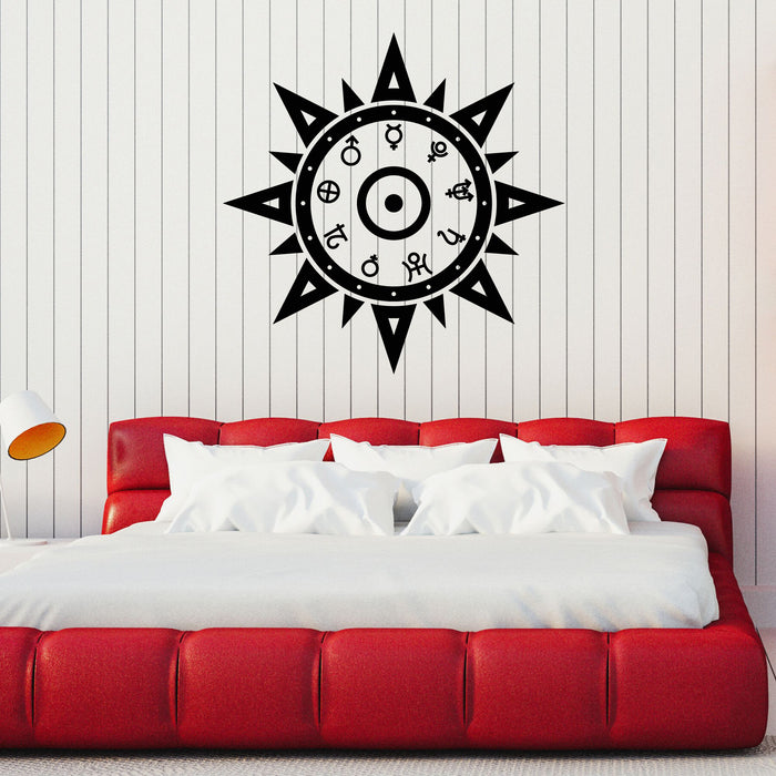 Horoscopes Vinyl Wall Decal Zodiac Sign Sun Symbols Stickers Mural (k083)