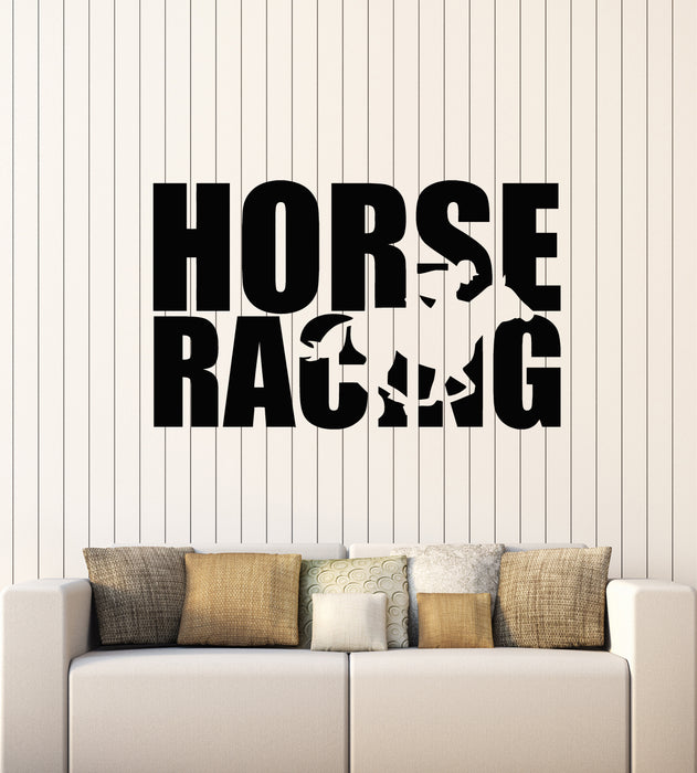 Vinyl Wall Decal Words Horse Rider Racing Horseback Equestrian Sport Stickers Mural (g2378)