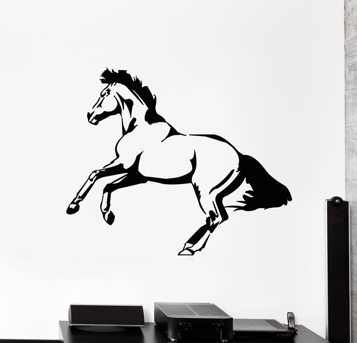 Vinyl Wall Decal Horse Stallion Galloping Animal Farm Decor Stickers Mural (g273)