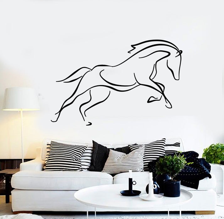 Vinyl Wall Decal Horse Abstract Animals Galloping Silhouette Stickers Mural (g368)