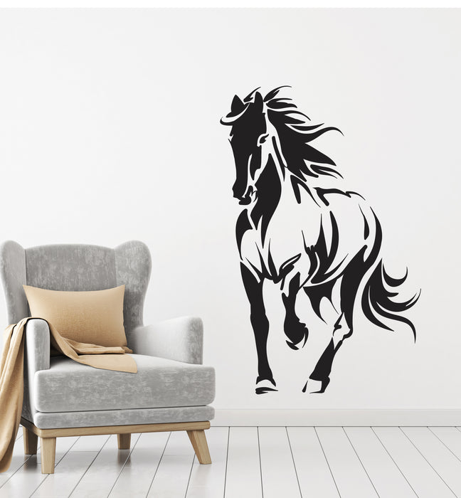 Vinyl Wall Decal Horse Silhouette Animal Mustang Living Room Sticker (g1471)