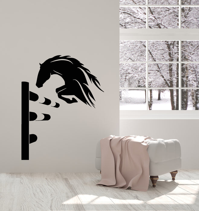 Vinyl Wall Decal Horse Stallion Equestrian Competitions Animal Stickers Mural (g787)
